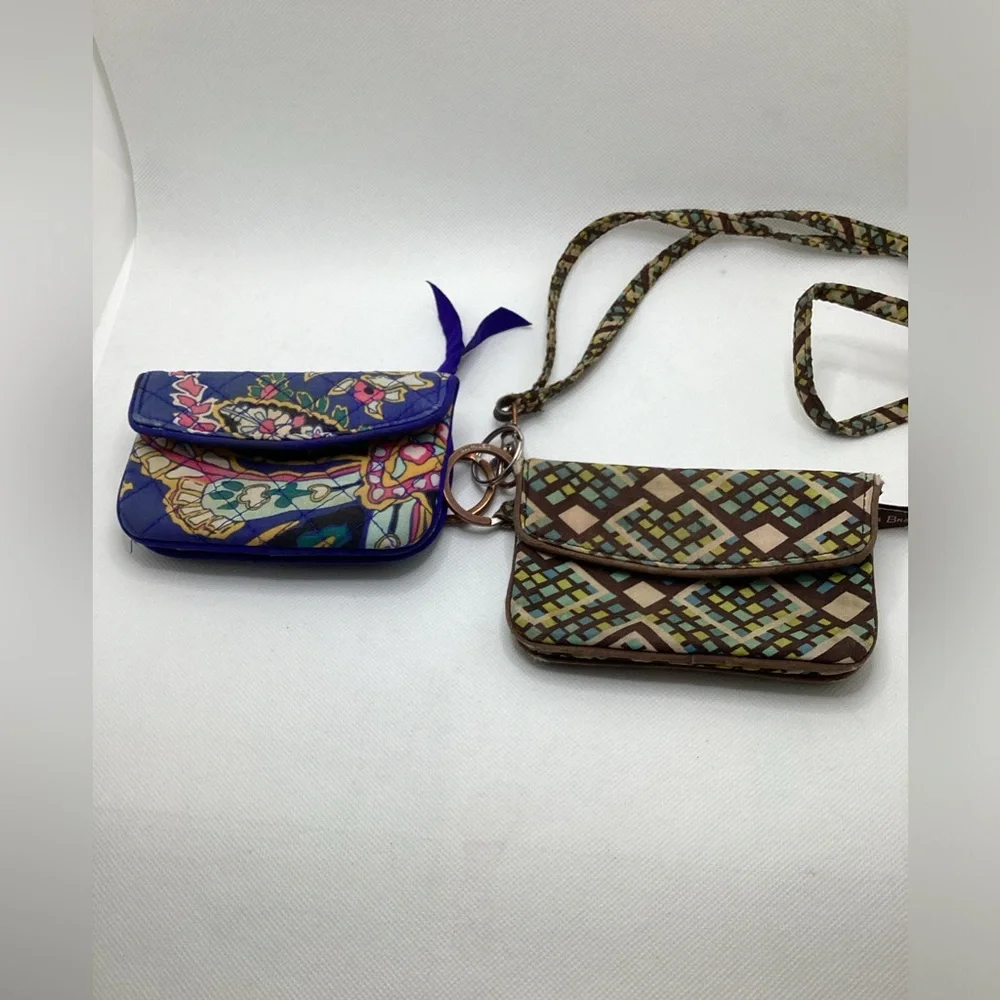 Vera Bradley. 2 wristlets/ID case. Rain Forest and Romantic Paisley print - Picture 2 of 16